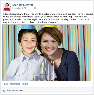 Illustration for article titled All This Kid Wanted For His Birthday Was To See His Dead Mom One More Time And The Internet Somehow Made That Happen
